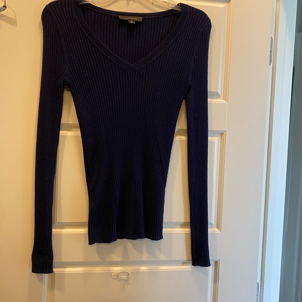 Navy sweater by AT.
